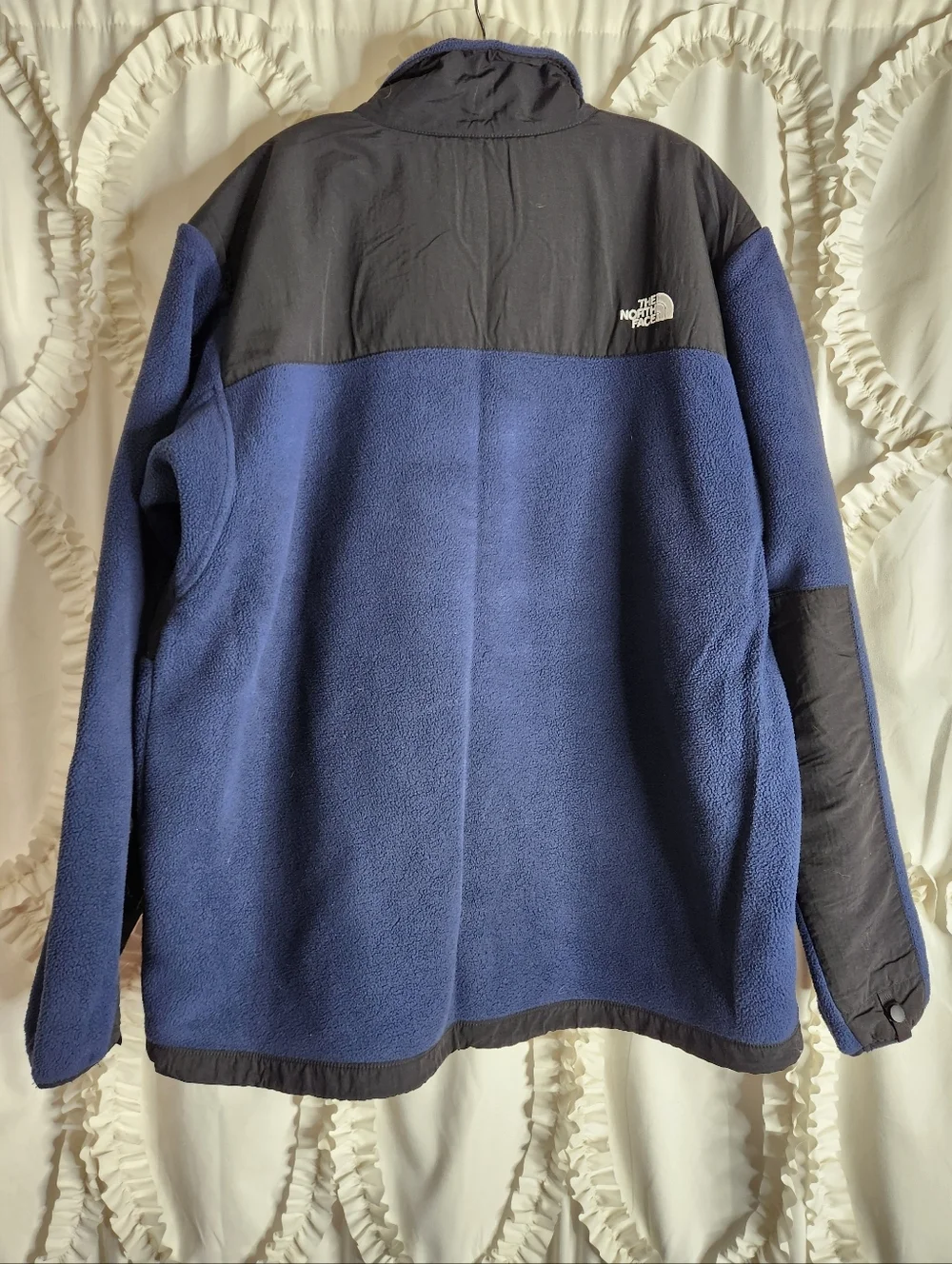 The North Face Denali Fleece Jacket retro black and navy blue Sz XXL